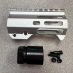 4'' AR-15 M-LOK Handguard w/Built-In Handstop Silver