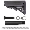 AR-15 Mil-Spec SopMod Adjustable Stock w/Battery Storage Compartments & Buffer Tube Kit –  Black