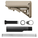 AR-15 Mil-Spec SopMod Adjustable Stock w/Battery Storage Compartments & Buffer Tube Kit –  FDE