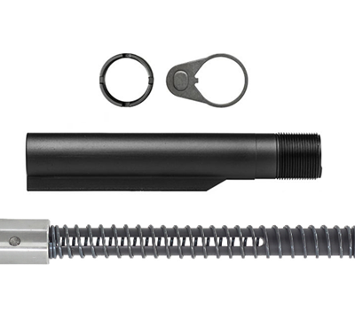 .223/5.56 Silent Recoil Buffer Spring System w/Buffer Tube, Castle Nut & End Plate