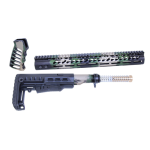 GunTEC - AR-15 Ultra-Light Series Limited Edition Complete Furniture Set (Vietnam Tiger Stripe Finish)