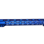 15'' AR-15 M-LOK Handguard w/Built-In Handstop - Blue