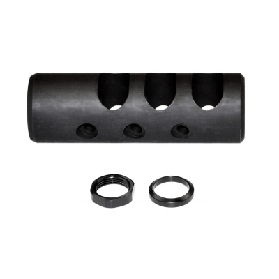 AR-15 1/2x28 Competition Grade Black Steel - Muzzle Brake