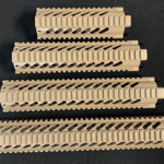 One-Piece Free Float Quad Rail Handguard (Lengths: 7", 10", 12" or 15") - Desert Tan