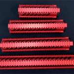 One-Piece Free Float Quad Rail Handguard (Lengths: 7", 10", 12" or 15") - Red