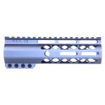 GunTec - 7″ AIR-LOK Series M-LOK Compression Free Floating Handguard with Monolithic Top Rail (Anodized Sniper Grey)