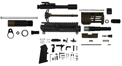 7.62x39: 2-Tone Micro Build Kit - Cerakote Burnt Brown
