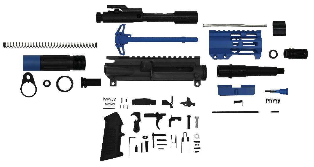 AR-15: 2-Tone Micro Build Kit – Cerakote Blue – Rockfire Sports Inc