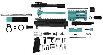300 Blackout: 2-Tone Micro Build Kit - Cerakote Robbin's Egg Blue