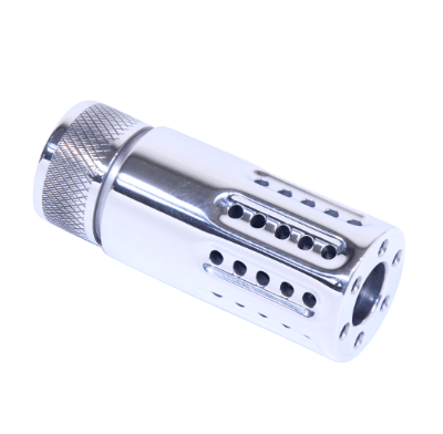 GunTec - AR-15 Micro Slip Over Barrel Shroud with Multi Port Muzzle Brake (High Polish)