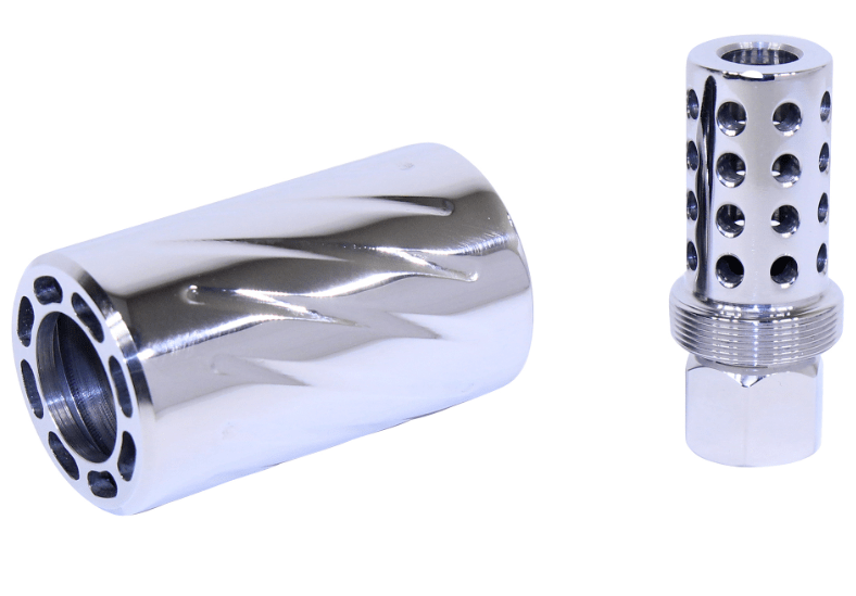 GunTec - AR-15 Muzzle Comp with QD Blast Shield (High Polish) - Image 2