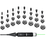 Rockfire - Bore Sighter Kit w/32 Adapters (Green Laser) Fit 0.17 to 12 GA