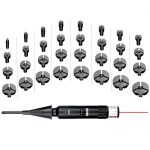 Rockfire - Bore Sighter Kit w/32 Adapters (Red Laser) Fit 0.17 to 12 GA