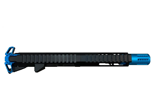 6" 2-Tone Micro Complete Upper Receiver - Blue - Image 3
