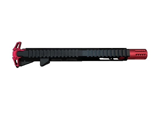 6" 2-Tone Micro Complete Upper Receiver - Red - Image 3