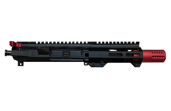 6" 2-Tone Micro Complete Upper Receiver - Red - Image 2